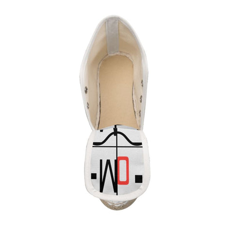 'Logo Arte' Women’s Hi-Top Lace-Up Espadrille Wedges