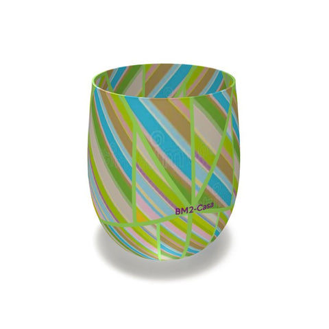 BM2-Casa 'Clover Striper' Water Glass