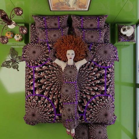BM2-Casa 'Purple Peacock Tate' Occasional Chair