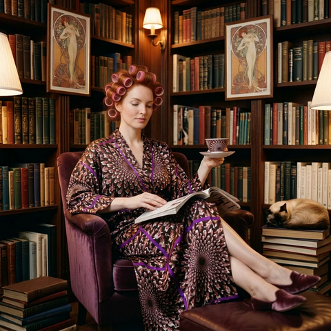 BM2-Casa 'Purple Peacock Tate' Occasional Chair