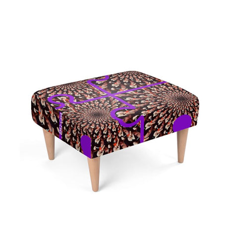 BM2-Casa 'Purple Peacock' Footstool