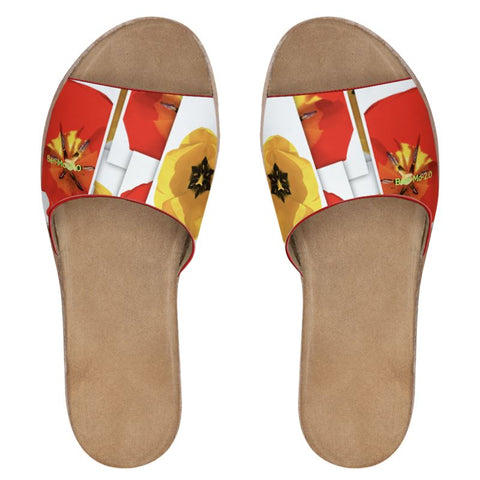 Sunrise 360 ‘Dua Tulipa' Leather Sliders-Sample