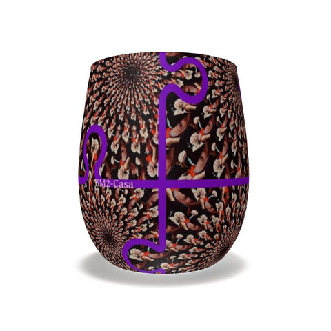 BM2-Casa 'Purple Peacock Tate' Water Glass
