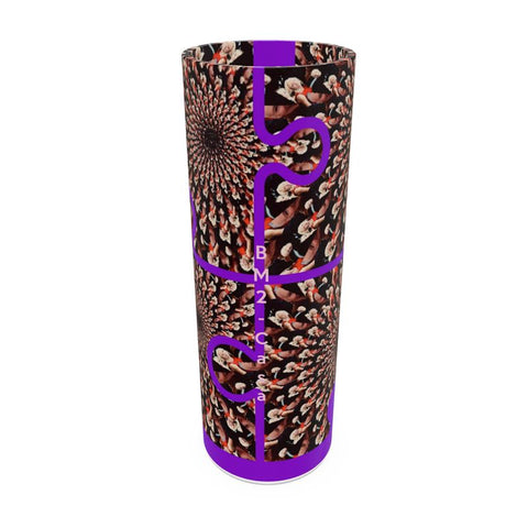 BM2-Casa ‘Purple Peacock Tate' Glass Vase