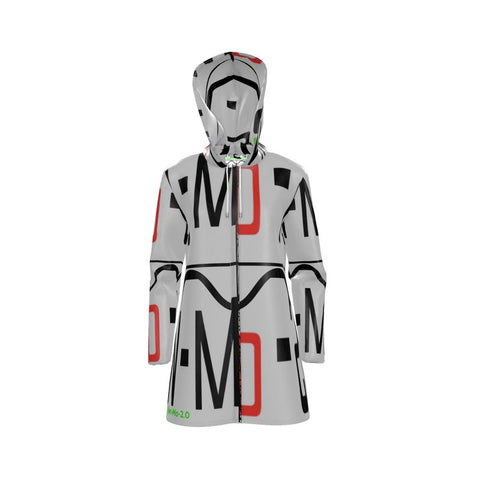 'Ben-Mo.2.0 Logo' Women's Hooded Rain Mac