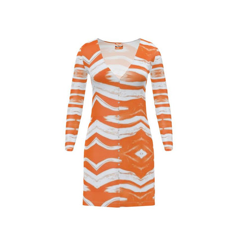 'Orange Swirl' Ladies Cardigan