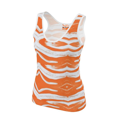 'Orange Swirl' Ladies Vest Top