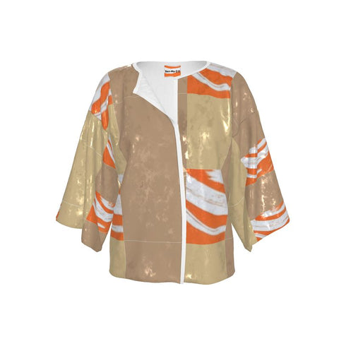 ''Orange Swirl' Kimono Jacket