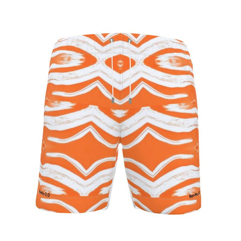 'Orange Swirl' Men's Swimming Shorts