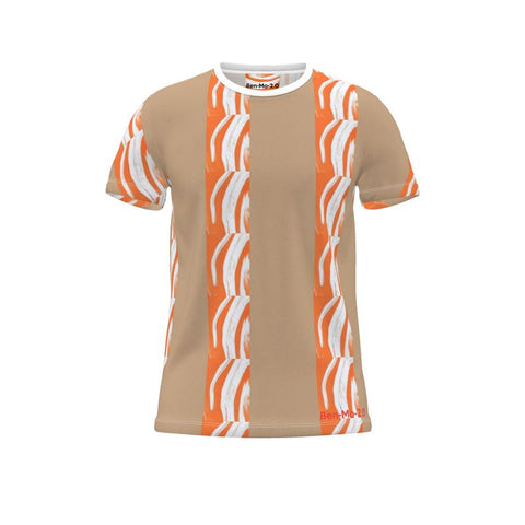 'Orange Swirl' Cut & Sew Akk-Over T-shirt