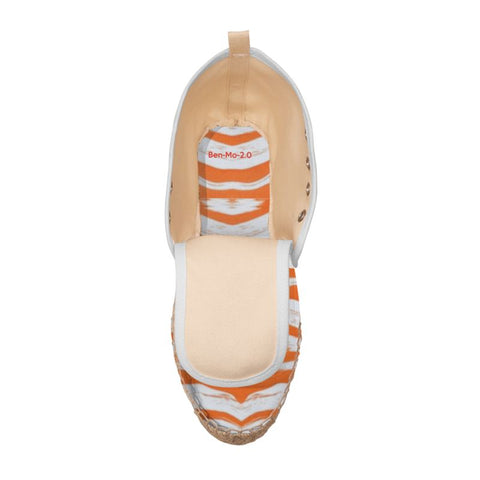 'Orange Swirl' Men’s Hi-top Lace Up Espardilles