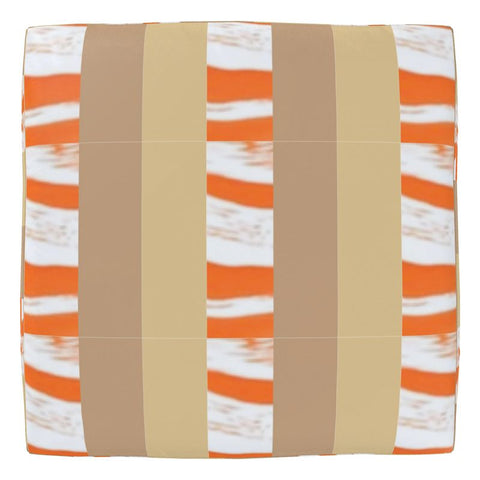 BM2-Casa 'Orange Swirl' On the Beach Pouffe