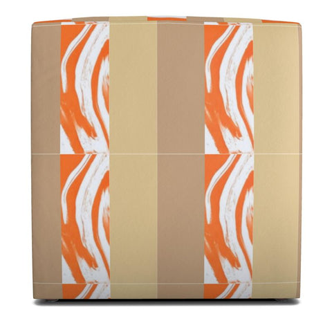 BM2-Casa 'Orange Swirl' On the Beach Pouffe