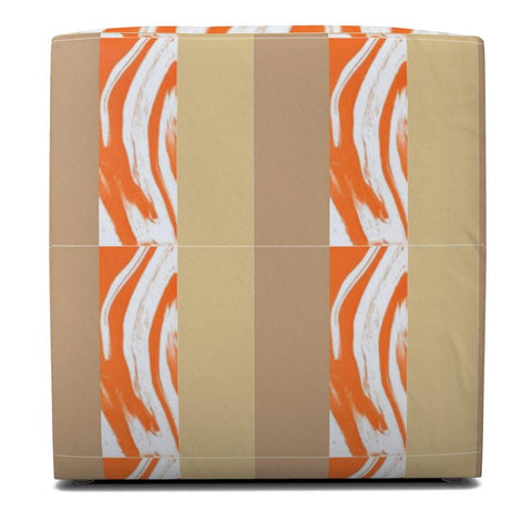 BM2-Casa 'Orange Swirl' On the Beach Pouffe