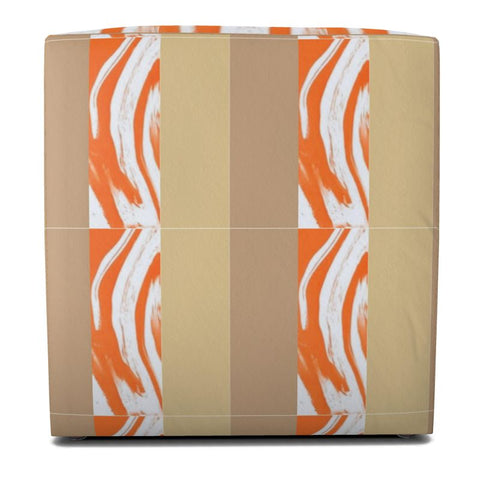 BM2-Casa 'Orange Swirl' On the Beach Pouffe