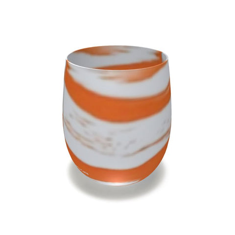 BM2-Casa 'Orange Swirl' Water Glass