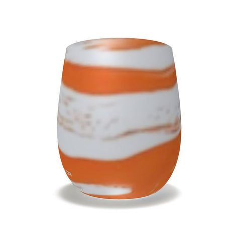 BM2-Casa 'Orange Swirl' Water Glass