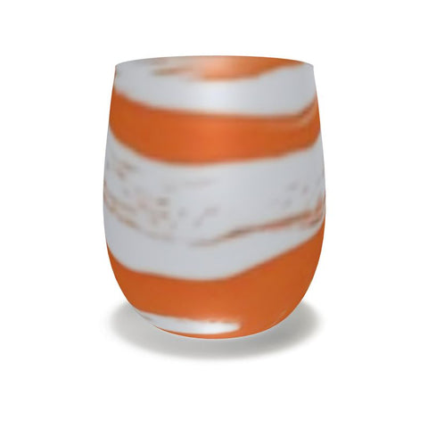 BM2-Casa 'Orange Swirl' Water Glass