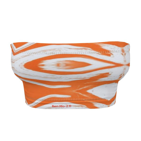 Orange Swirl On the Beach' BandeauBoob Top