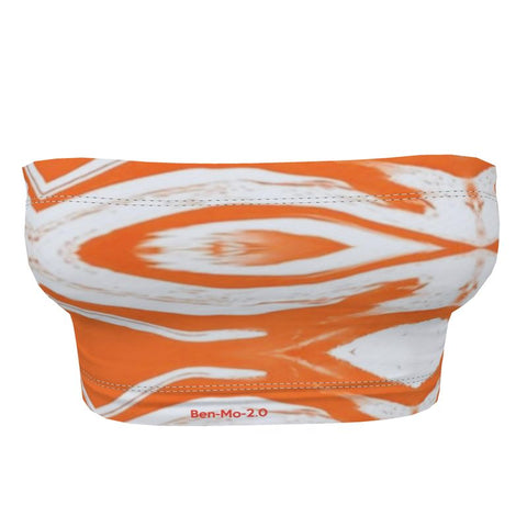 Orange Swirl On the Beach' BandeauBoob Top