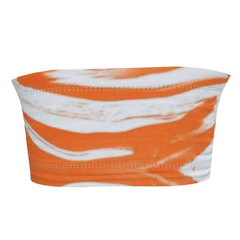 Orange Swirl On the Beach' BandeauBoob Top