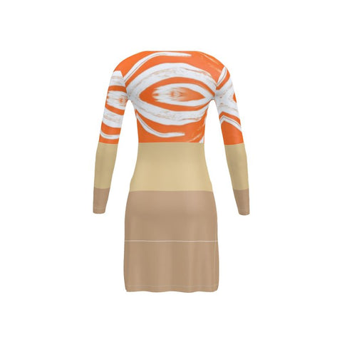 'Orange Swirl On the Beach' Ladies Cardigan