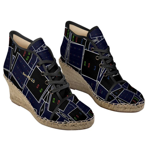 'Blackout' Ladies Wedge Espadrilles