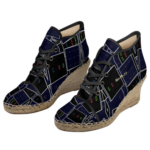 'Blackout' Ladies Wedge Espadrilles