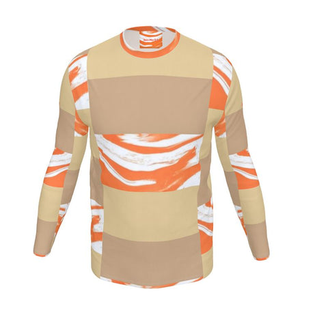 'Orange Swirl On The Beach' Long Sleeve T-shirt