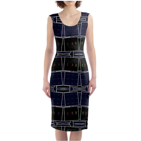 'Blackout-Blueprint' Dress