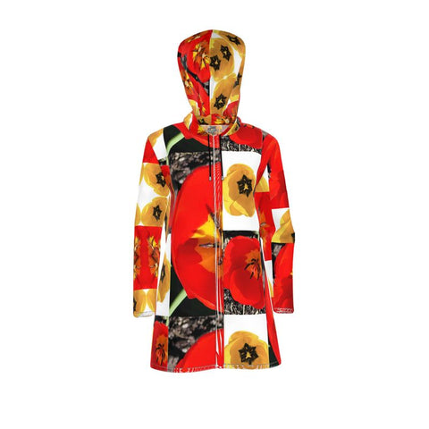 'Dua Tulipa' Women's Hooded Rain Mac