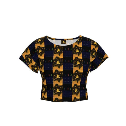 'Blacout-Blueprint' Stamen Ladies Crop Top