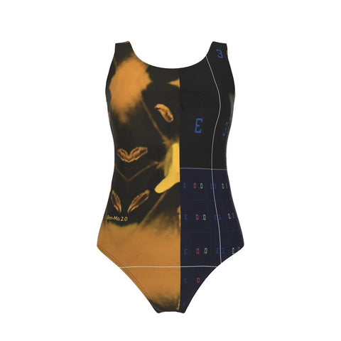 'Blackout-Blueprint' Stamen One piece SwimSuit