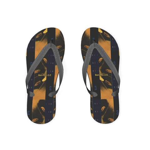 'Blackout-Blueprint' Stamen Flip flops