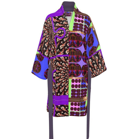 'Purple Peacock' Hybrid Kimono Unisex Kimono