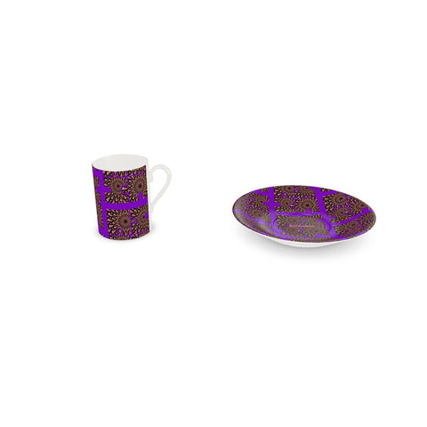 BM2-Casa 'Purple Peacock' Cup & Saucer