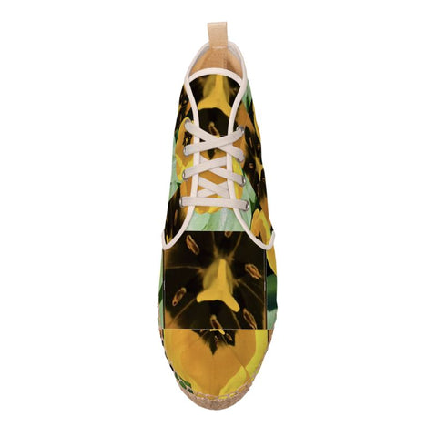 'Dua Tulipa Stamen’ Men's Hi-top Lace Up Espadrilles