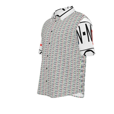 'Logo Arte Hybrid’ Men's Short Sleeve Shirt