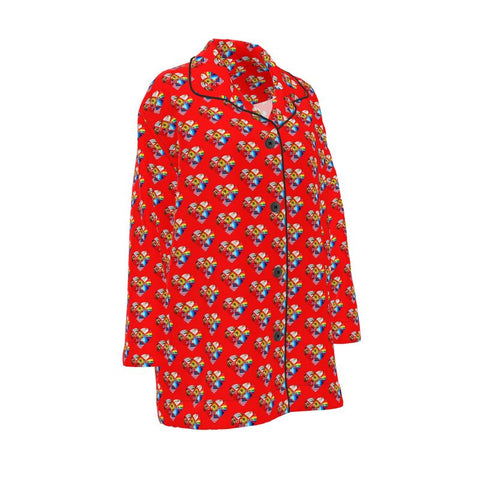 ‘American Dreams’ Red Women's Luxury Pajama Shirt