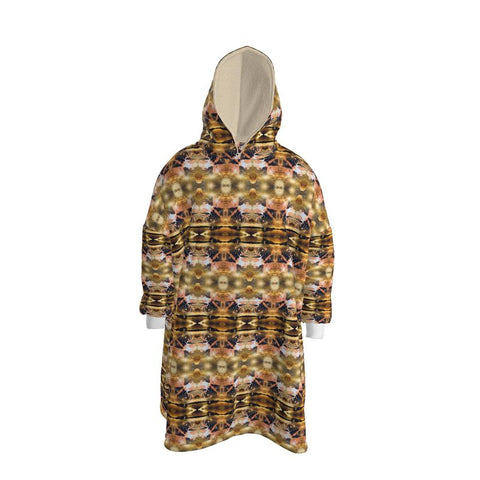 Caringkind ‘Two Halves’ Camo Unisex Sherpa Lined Hoodie Blanket Coat