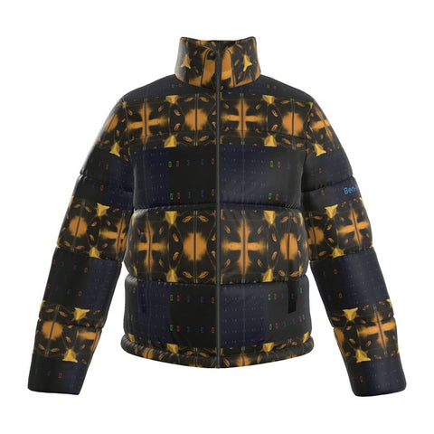 ‘Blackout-Blueprint' Stamen Unisex Puffer Jacket
