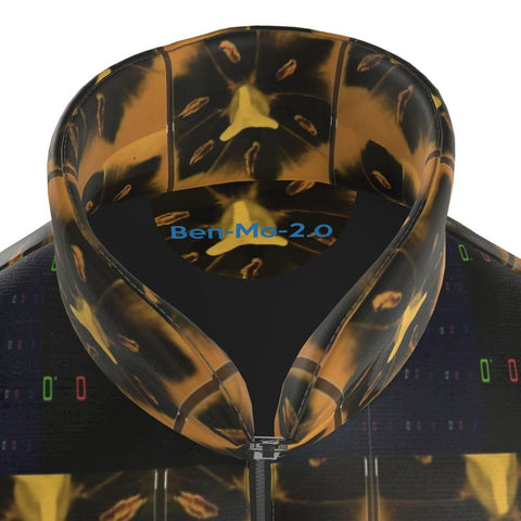 ‘Blackout-Blueprint' Stamen Unisex Puffer Jacket