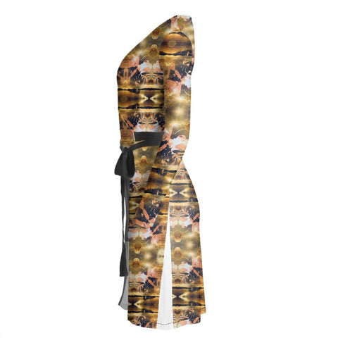 Caringkind 'Two Halves' Camo Wrap Dress