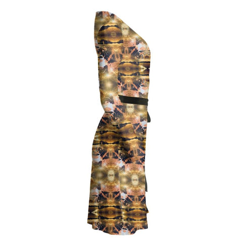 Caringkind 'Two Halves' Camo Wrap Dress