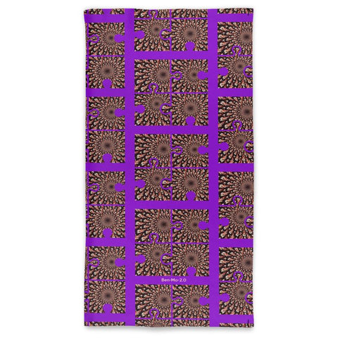 ‘Purple Peacock' Neck Tube Scarf