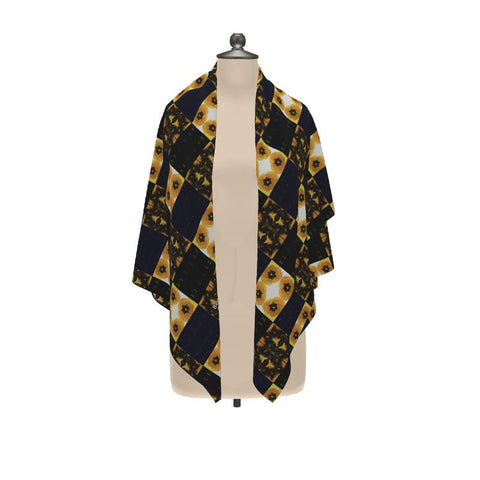 Caringkind Collection Blackout Blueprint' Stamen Scarf Wrap or Shawl