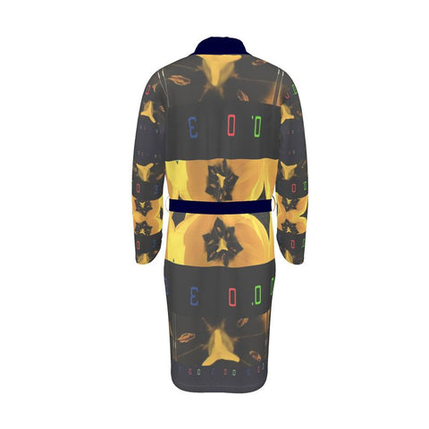 BM2-Casa ‘Blackout-Blueprint Stamen’ Unisex Dressing Gown