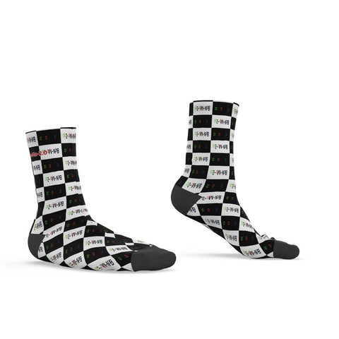 'Logo' Checkerboard Unisex Socks