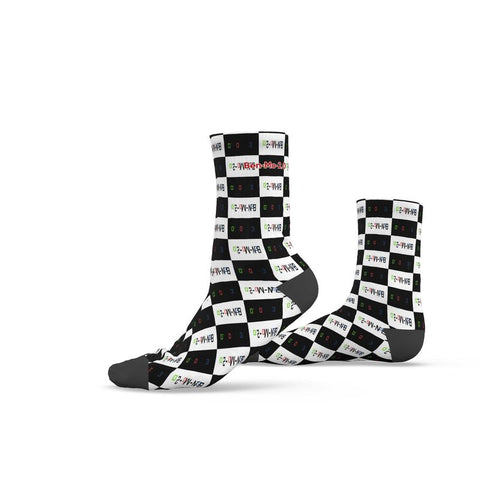 'Logo' Checkerboard Unisex Socks