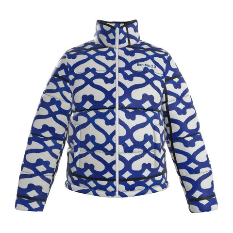 'Moroccaine Bleu' Puffer Jacket